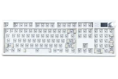 White Full Size Mechanical Keyboard With Knob: Upgrade Your Typing Experience